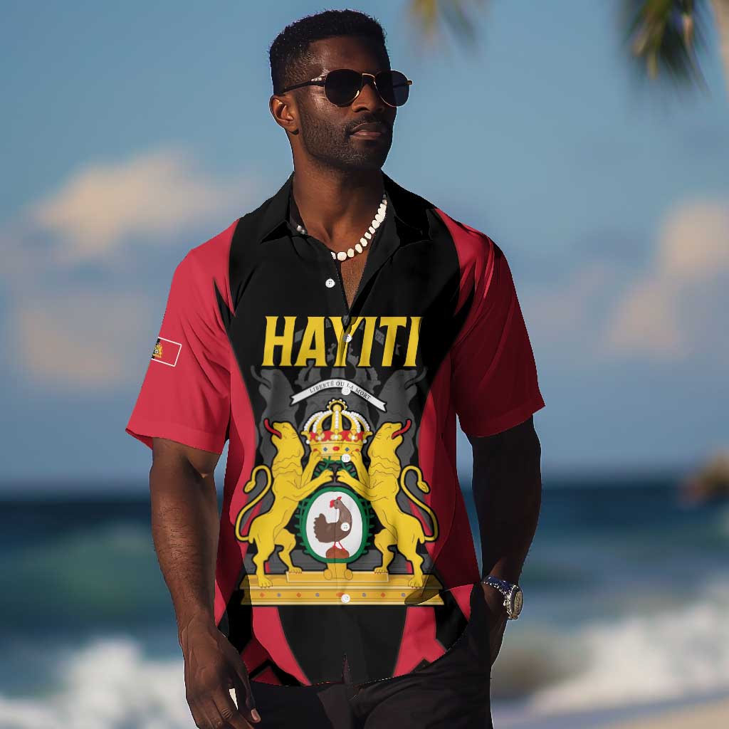 Personalised First Empire Of Haiti Hawaiian Shirt Coat Of Arms Sporty Style LT15