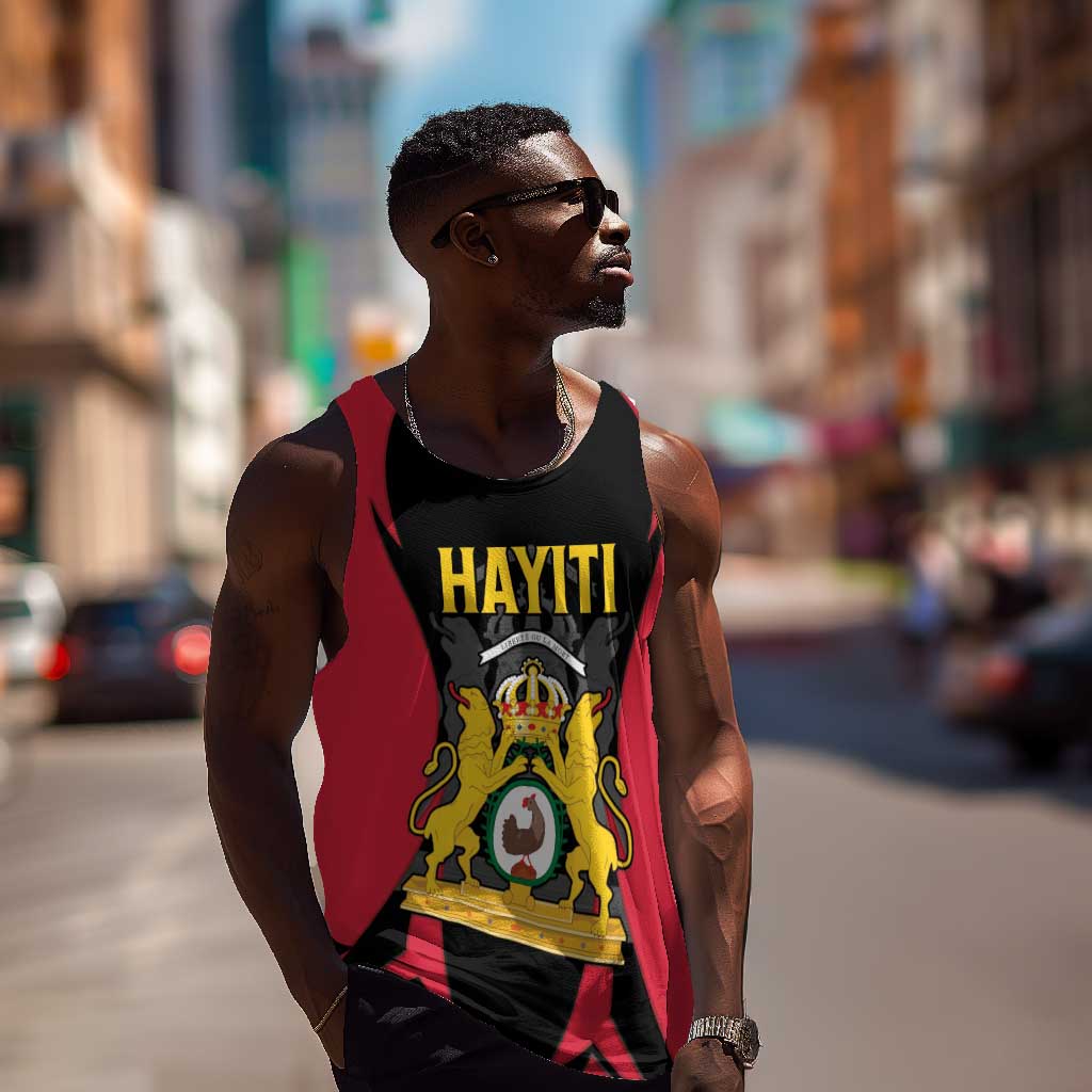 Personalised First Empire Of Haiti Men Tank Top Coat Of Arms Sporty Style LT15
