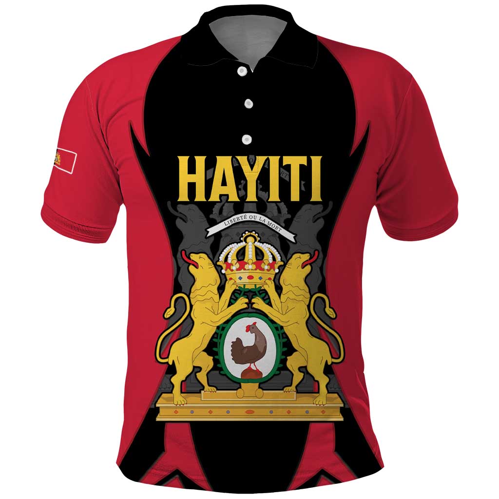 Personalised Empire d'Hayiti Polo Shirt Haiti First Empire Flag Style LT15