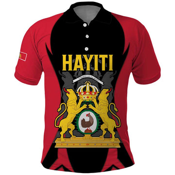Personalised Empire d'Hayiti Polo Shirt Haiti First Empire Flag Style LT15