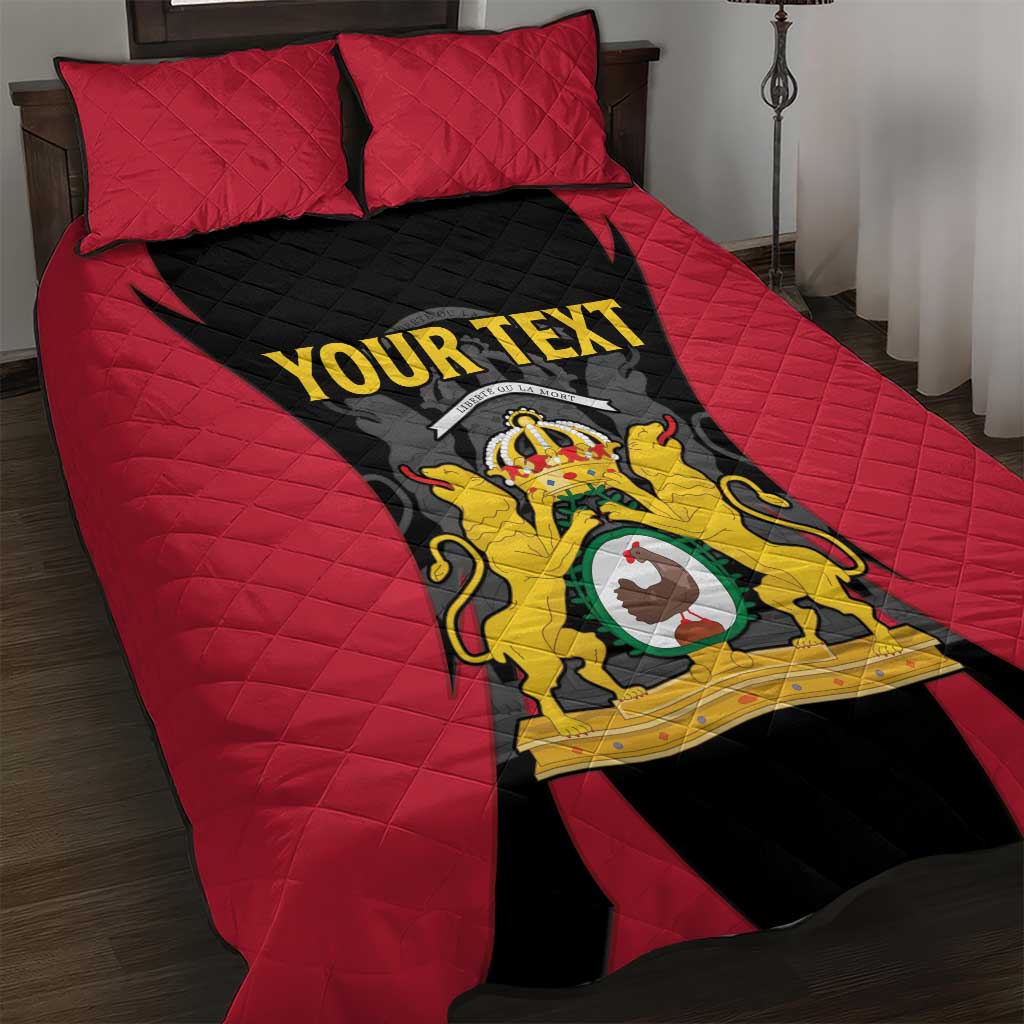 Personalised First Empire Of Haiti Quilt Bed Set Coat Of Arms Sporty Style LT15