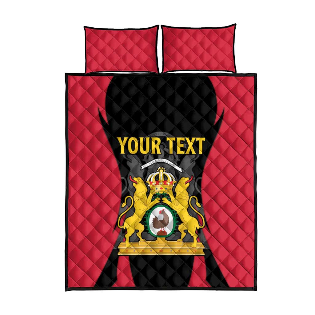 Personalised First Empire Of Haiti Quilt Bed Set Coat Of Arms Sporty Style LT15