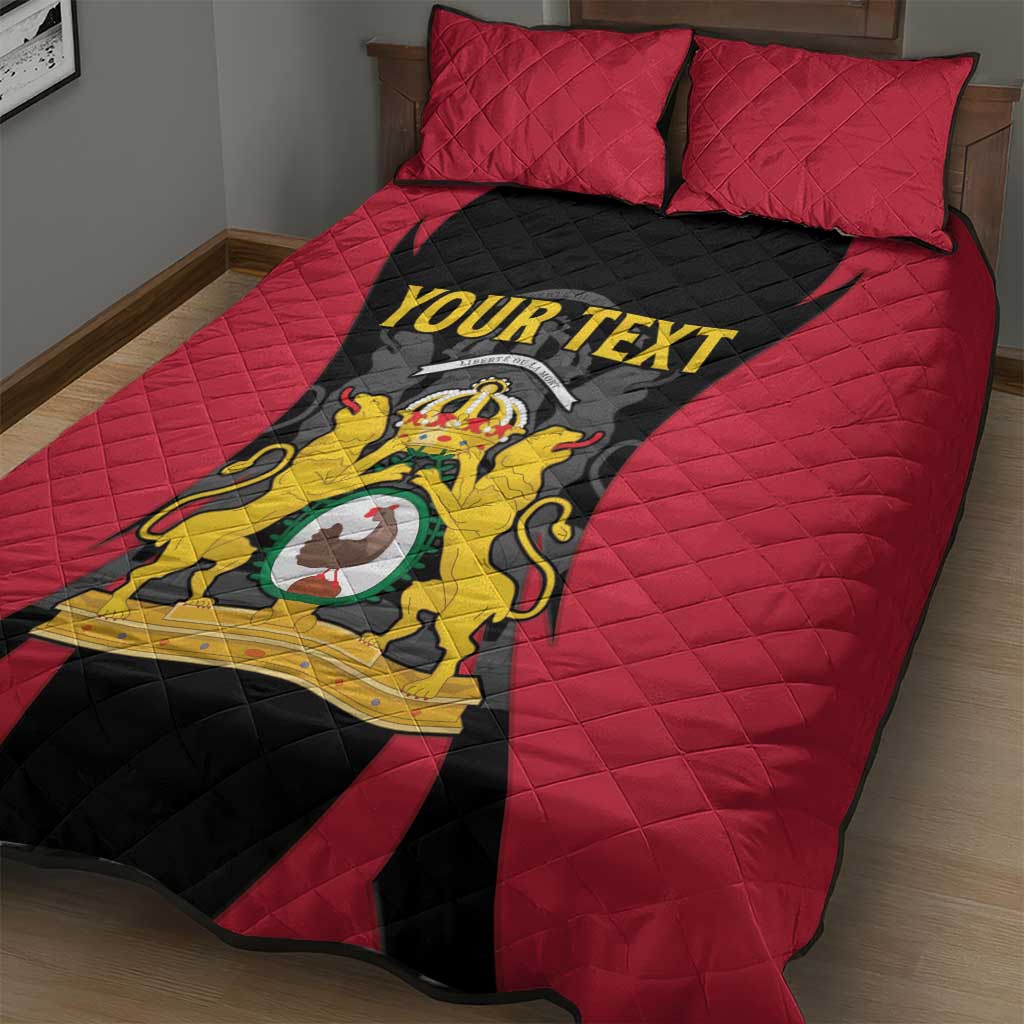 Personalised First Empire Of Haiti Quilt Bed Set Coat Of Arms Sporty Style LT15