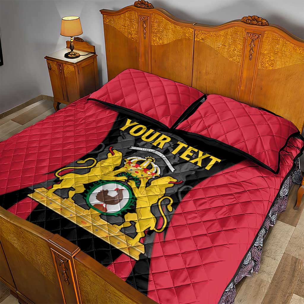 Personalised First Empire Of Haiti Quilt Bed Set Coat Of Arms Sporty Style LT15