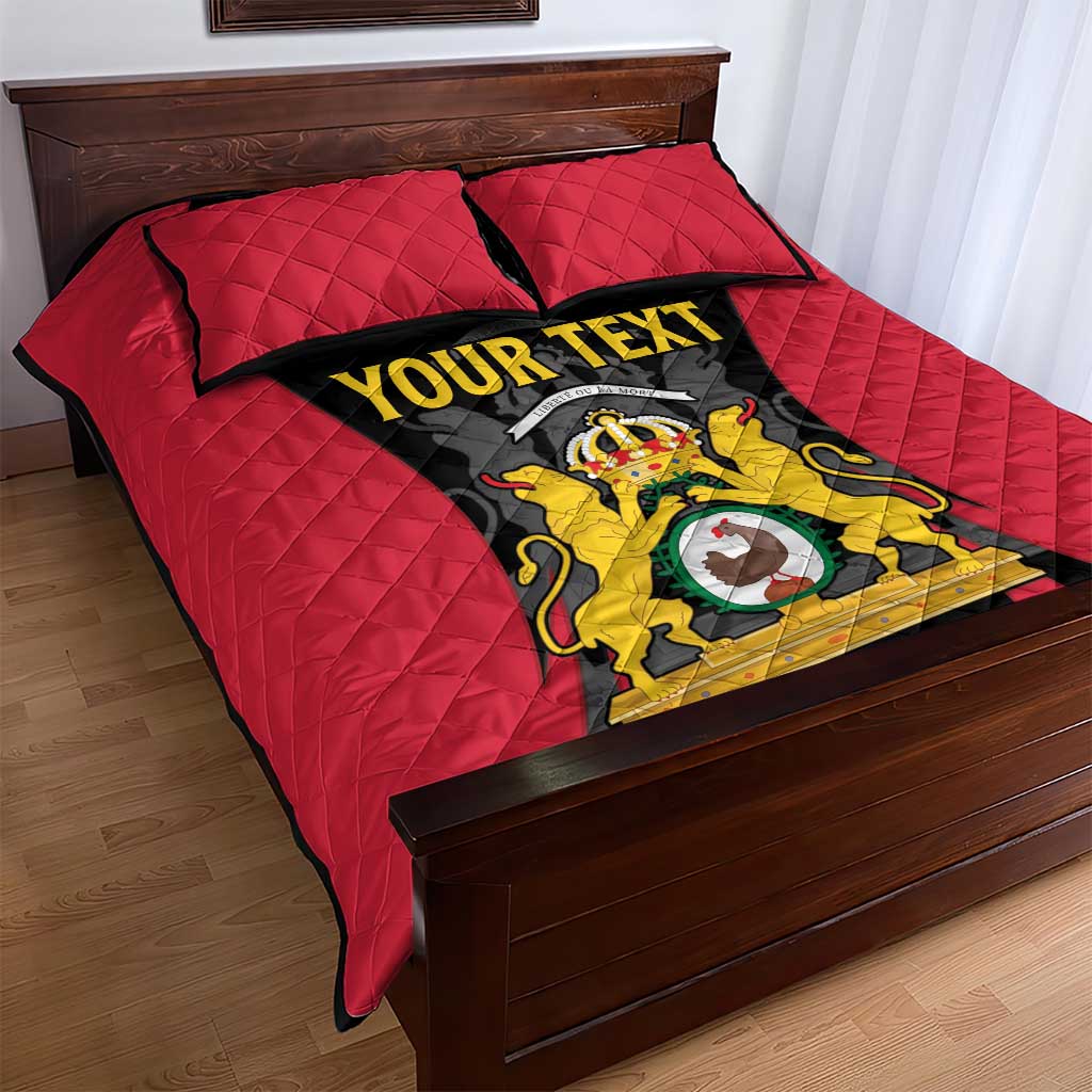 Personalised First Empire Of Haiti Quilt Bed Set Coat Of Arms Sporty Style LT15