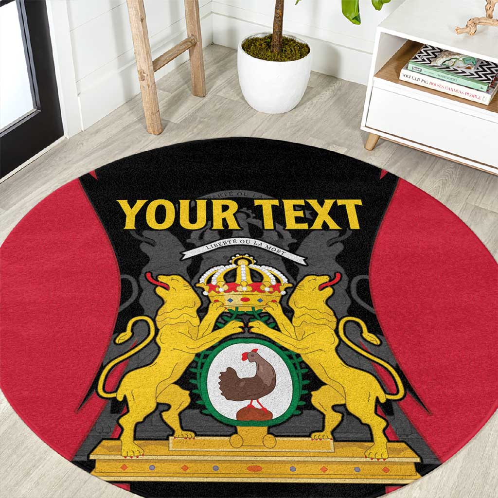 Personalised First Empire Of Haiti Round Carpet Coat Of Arms Sporty Style LT15