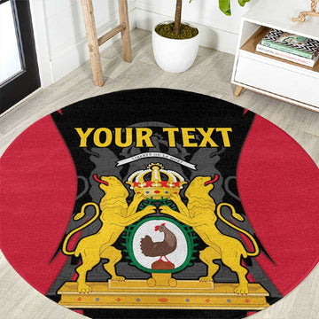 Personalised First Empire Of Haiti Round Carpet Coat Of Arms Sporty Style LT15
