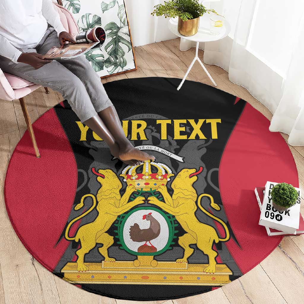 Personalised First Empire Of Haiti Round Carpet Coat Of Arms Sporty Style LT15