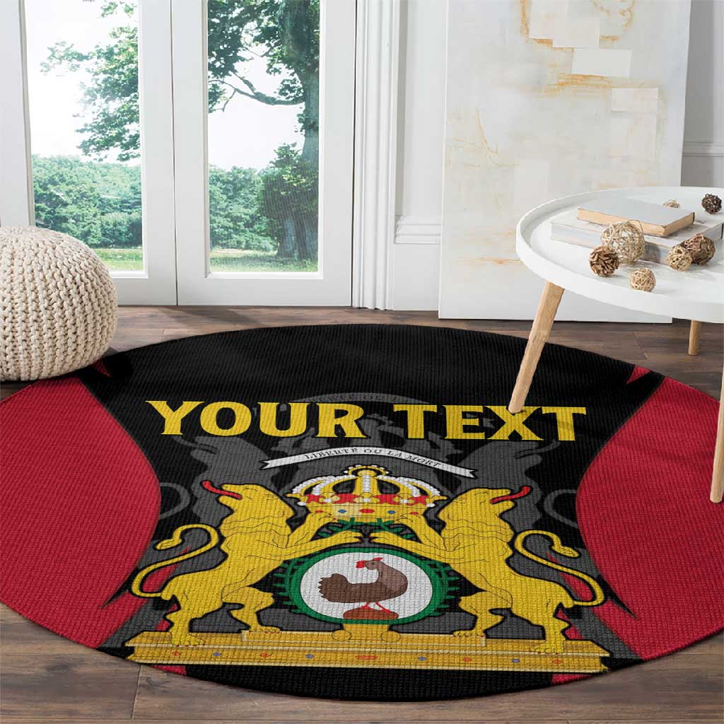 Personalised First Empire Of Haiti Round Carpet Coat Of Arms Sporty Style LT15