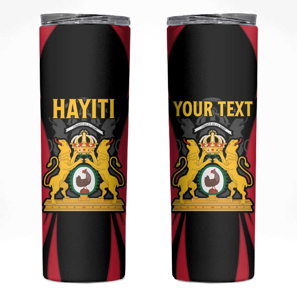 Personalised First Empire Of Haiti Skinny Tumbler Coat Of Arms Sporty Style LT15
