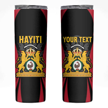 Personalised First Empire Of Haiti Skinny Tumbler Coat Of Arms Sporty Style LT15