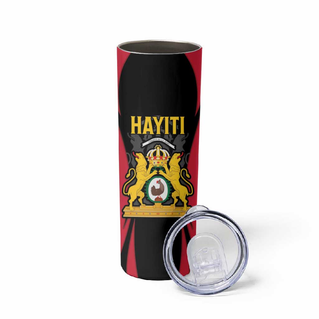 Personalised First Empire Of Haiti Skinny Tumbler Coat Of Arms Sporty Style LT15