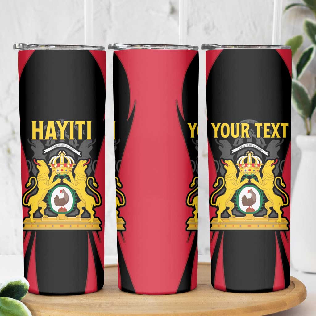 Personalised First Empire Of Haiti Skinny Tumbler Coat Of Arms Sporty Style LT15