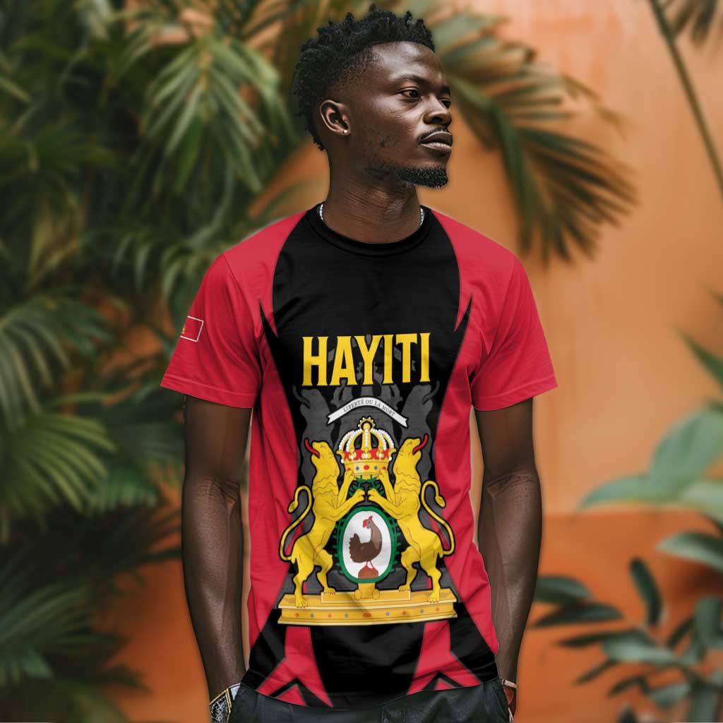Personalised First Empire Of Haiti T shirt Coat Of Arms Sporty Style LT15