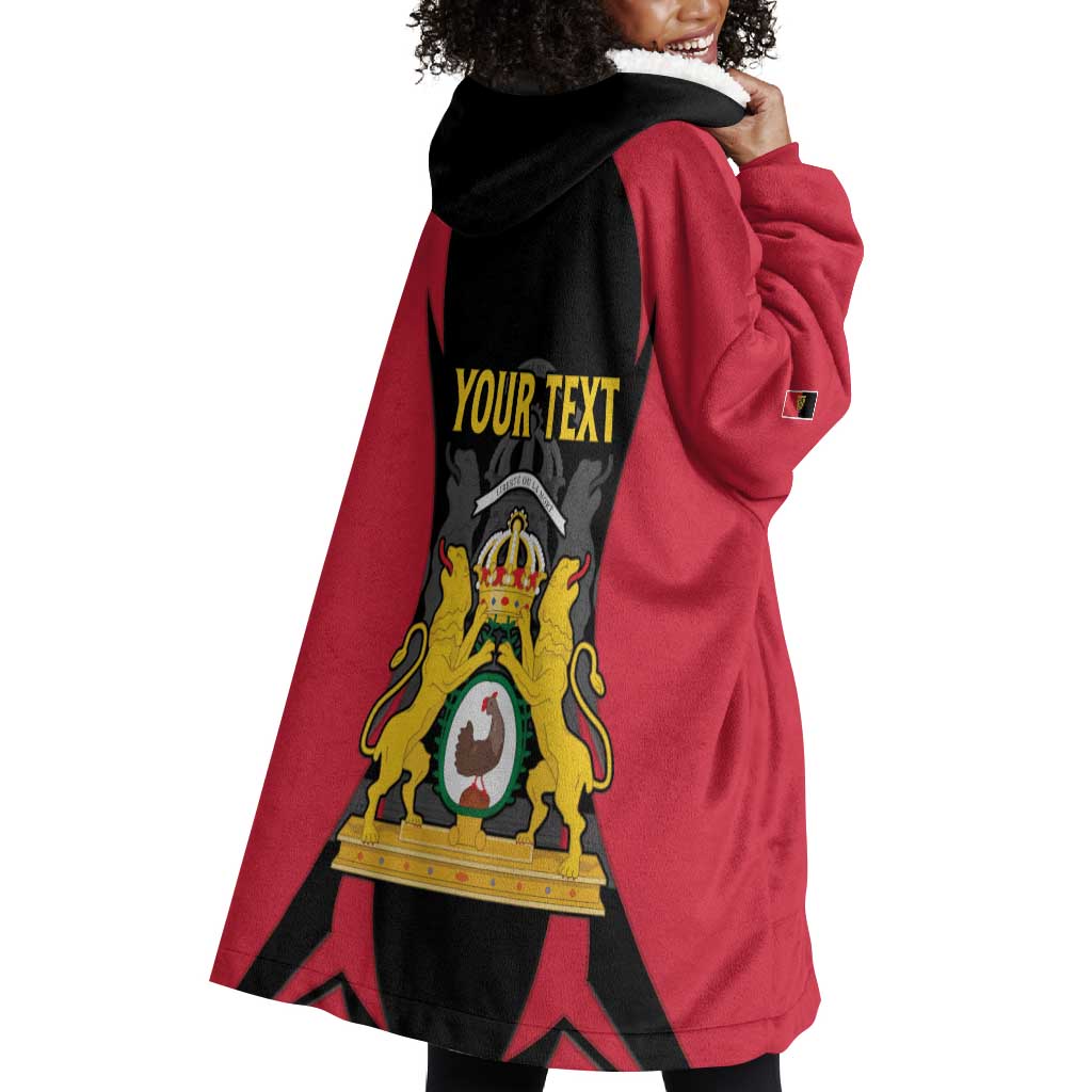 Personalised First Empire Of Haiti Wearable Blanket Hoodie Coat Of Arms Sporty Style LT15
