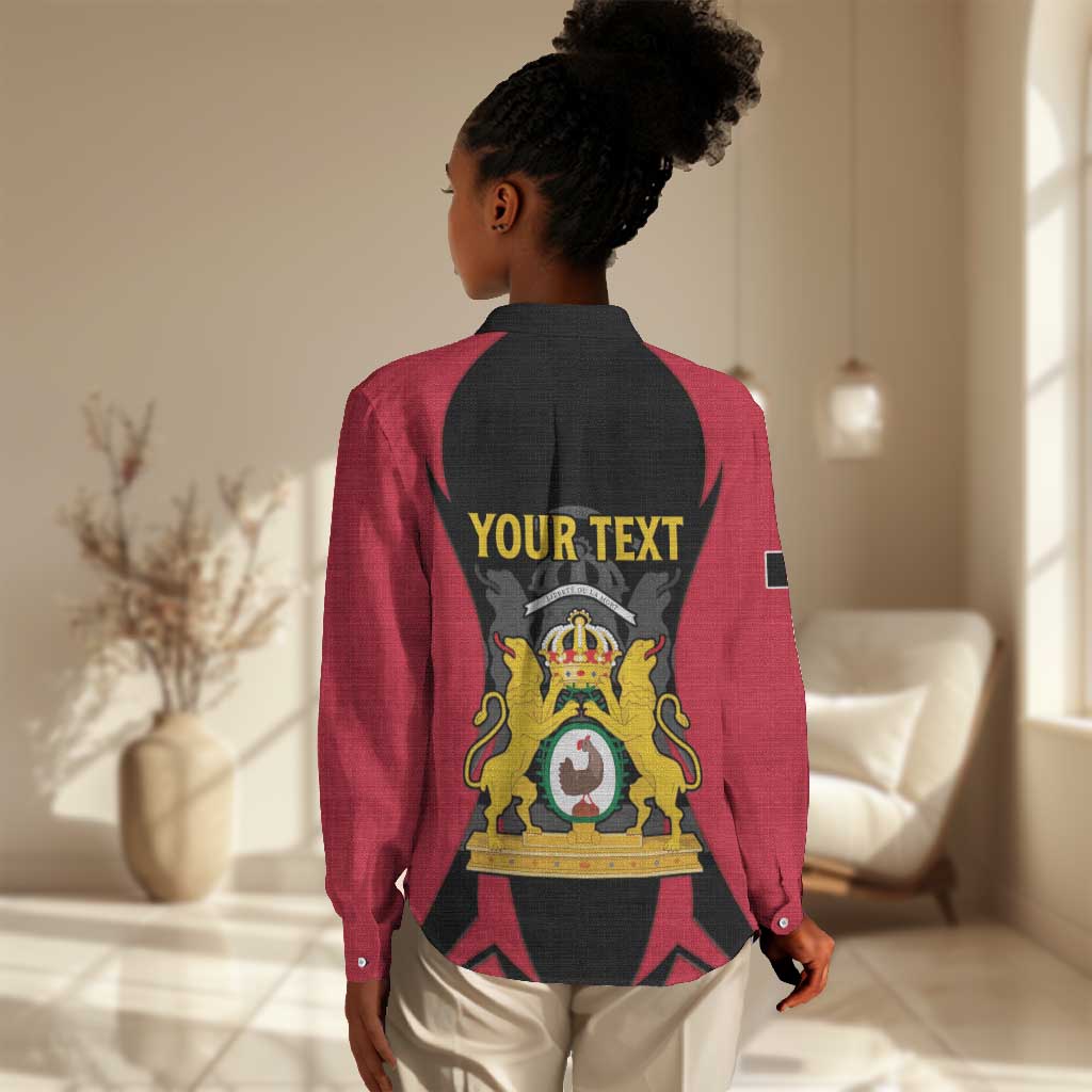 Personalised First Empire Of Haiti Women Casual Shirt Coat Of Arms Sporty Style LT15