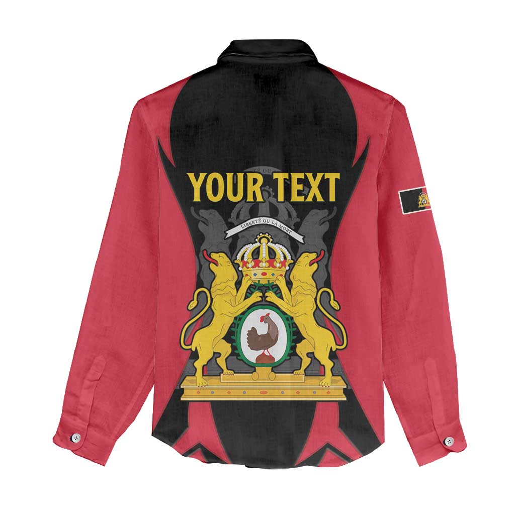 Personalised First Empire Of Haiti Women Casual Shirt Coat Of Arms Sporty Style LT15
