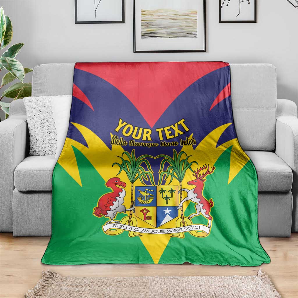 Personalised Republique de Maurice Blanket Coat Of Arms Flag Style LT15
