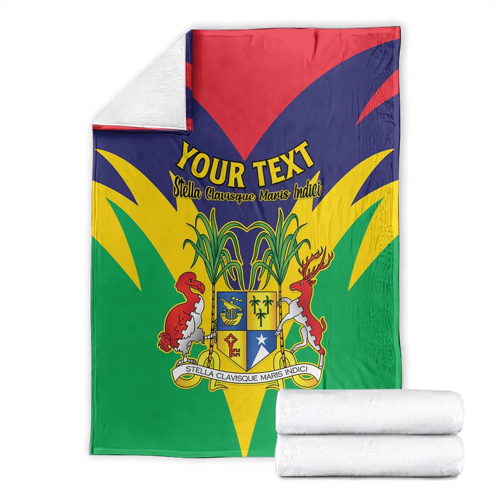 Personalised Republique de Maurice Blanket Coat Of Arms Flag Style LT15