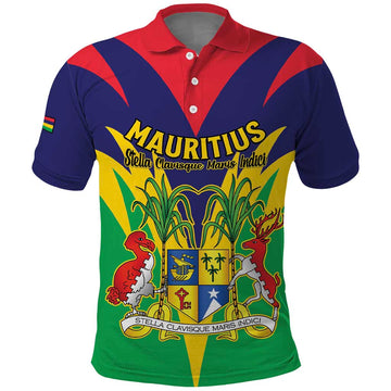 Personalised Mauritius Polo Shirt Stella Clavisque Maris Indici LT15