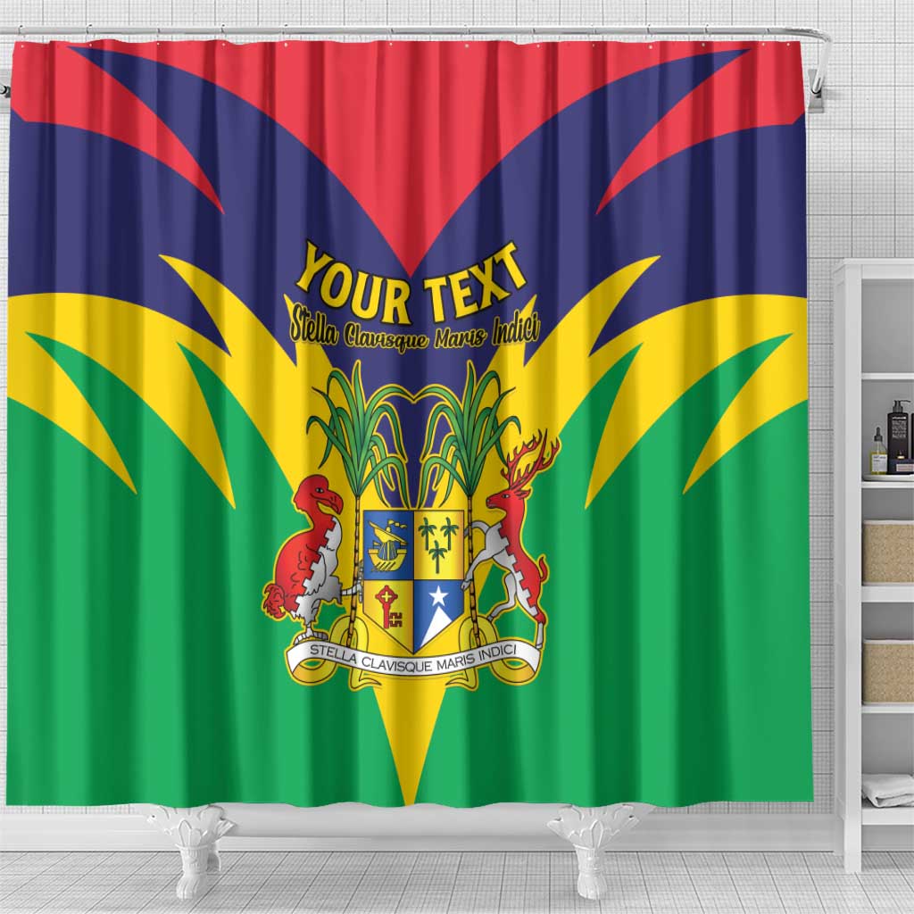Personalised Mauritius Shower Curtain Stella Clavisque Maris Indici LT15