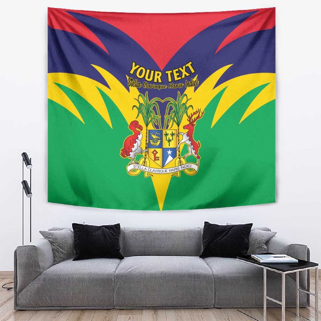 Personalised Republique de Maurice Tapestry Coat Of Arms Flag Style LT15