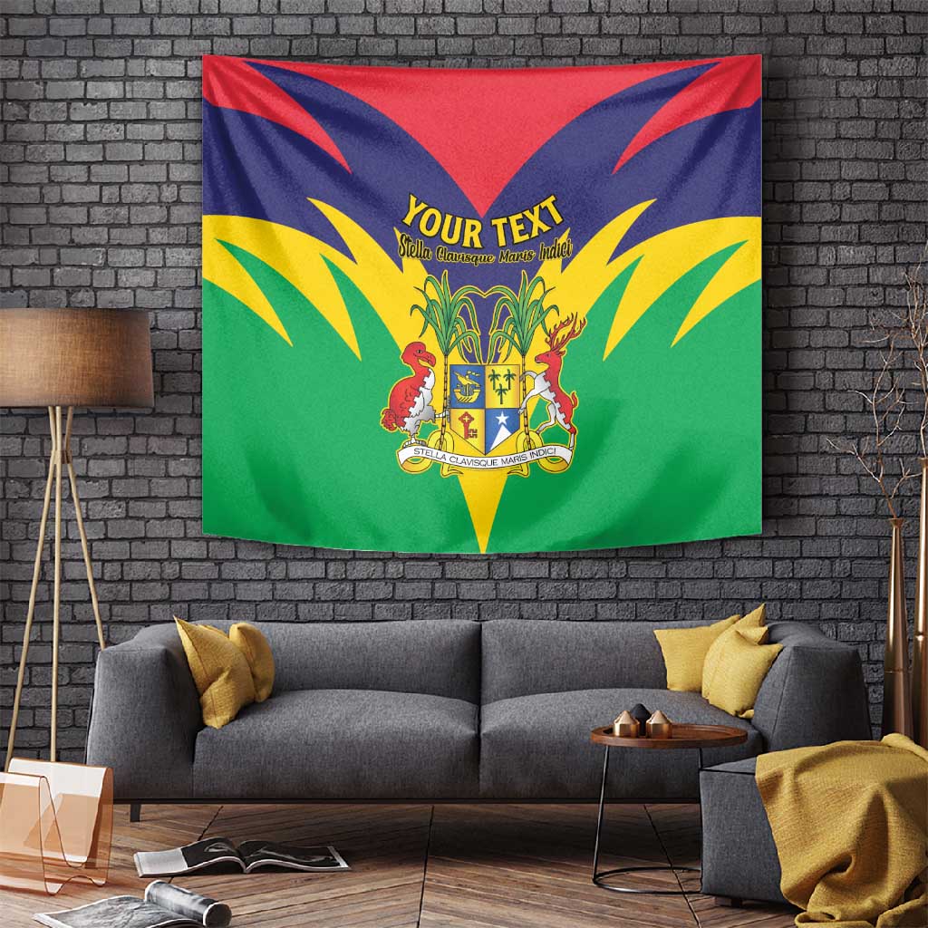 Personalised Republique de Maurice Tapestry Coat Of Arms Flag Style LT15