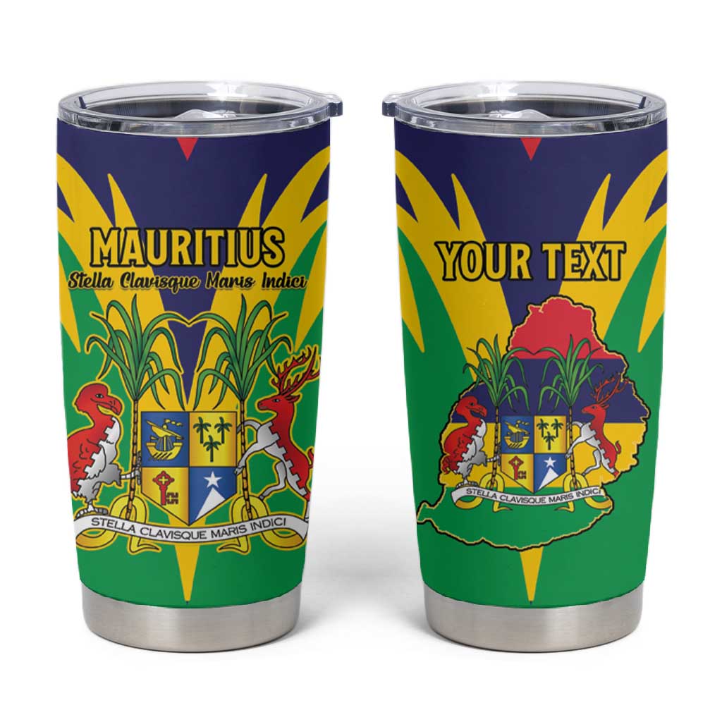Personalised Republique de Maurice Tumbler Cup Coat Of Arms Flag Style LT15