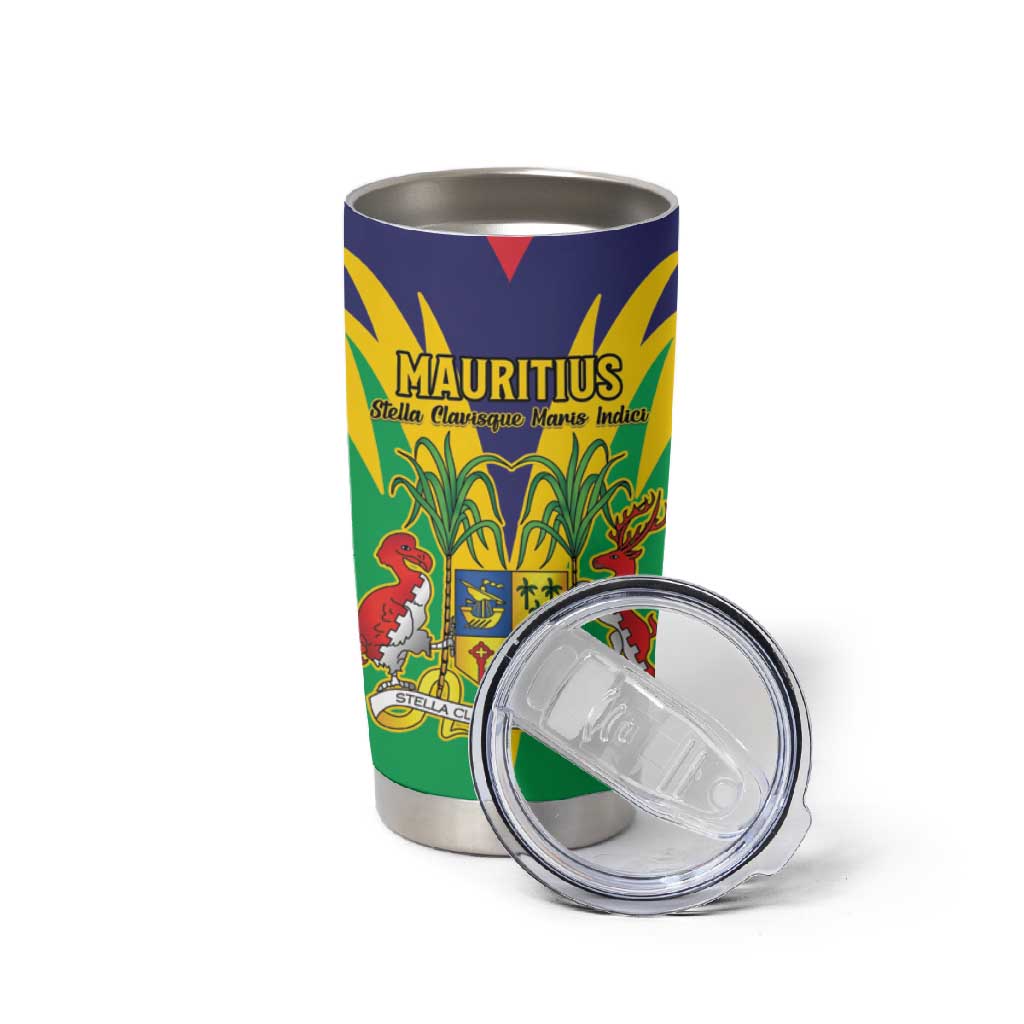 Personalised Republique de Maurice Tumbler Cup Coat Of Arms Flag Style LT15