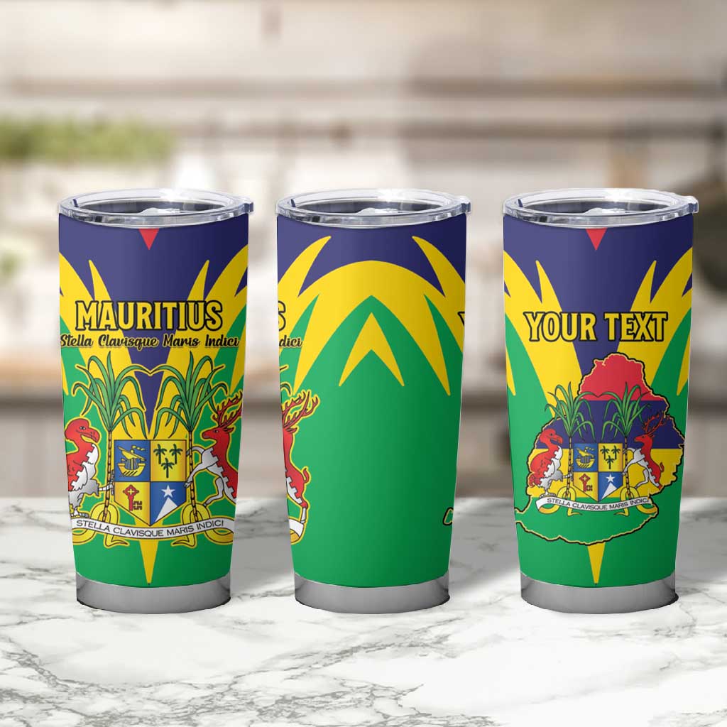 Personalised Republique de Maurice Tumbler Cup Coat Of Arms Flag Style LT15