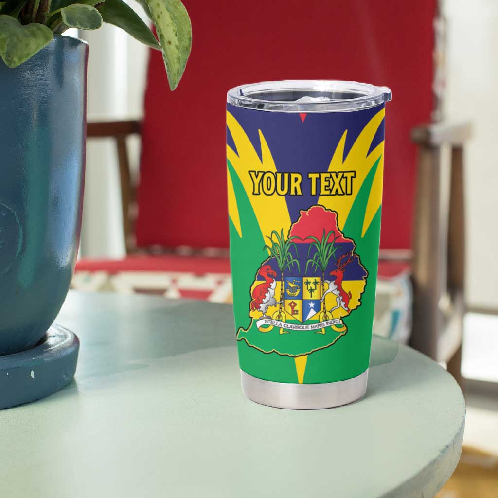 Personalised Republique de Maurice Tumbler Cup Coat Of Arms Flag Style LT15