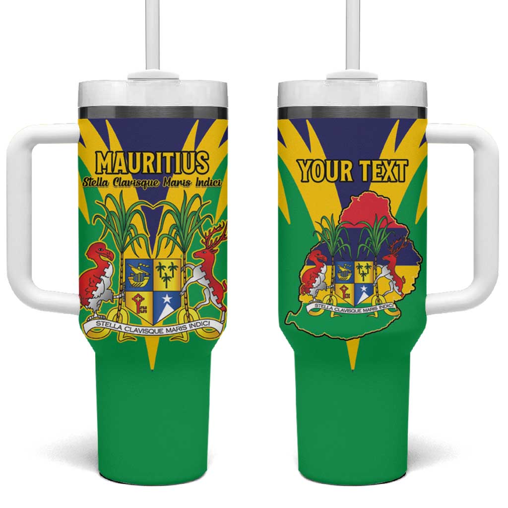 Personalised Republique de Maurice Tumbler With Handle Coat Of Arms Flag Style LT15