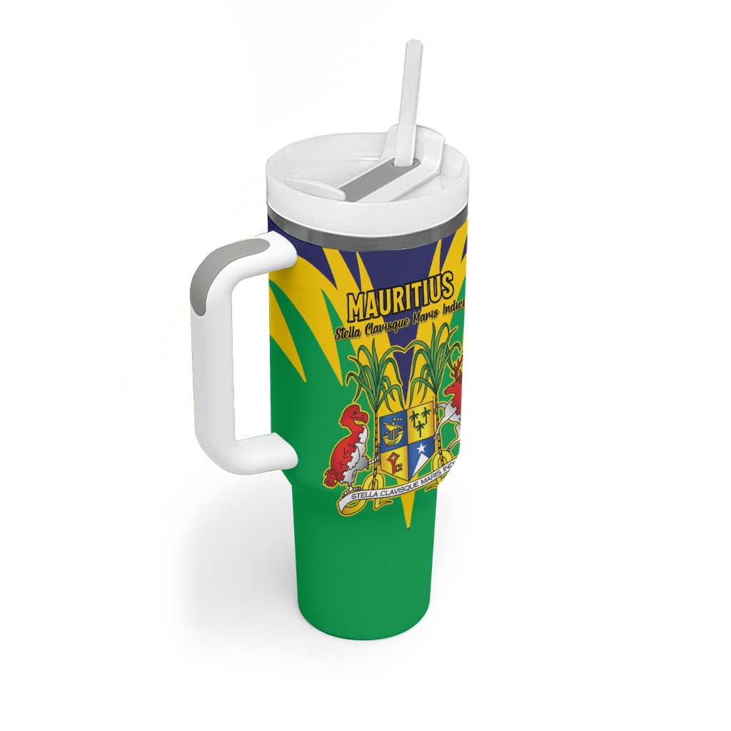 Personalised Republique de Maurice Tumbler With Handle Coat Of Arms Flag Style LT15