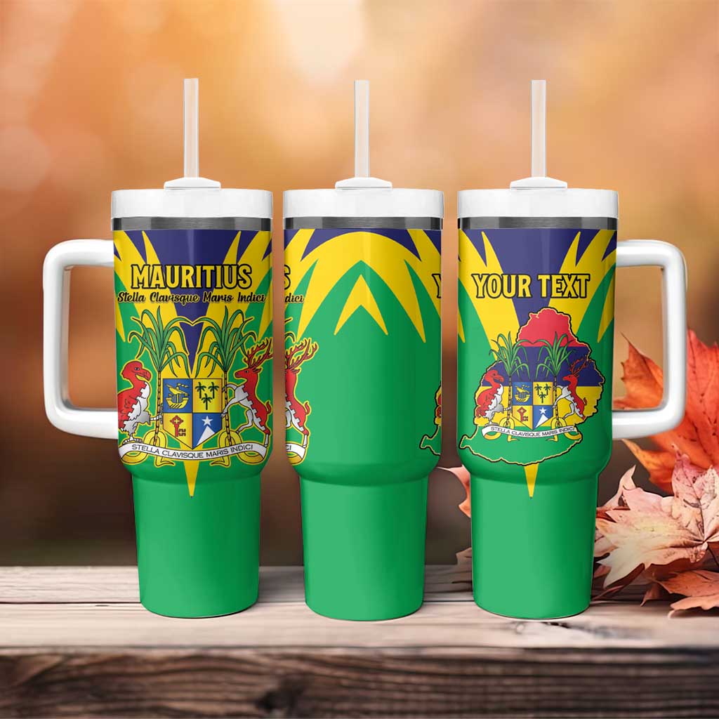 Personalised Republique de Maurice Tumbler With Handle Coat Of Arms Flag Style LT15