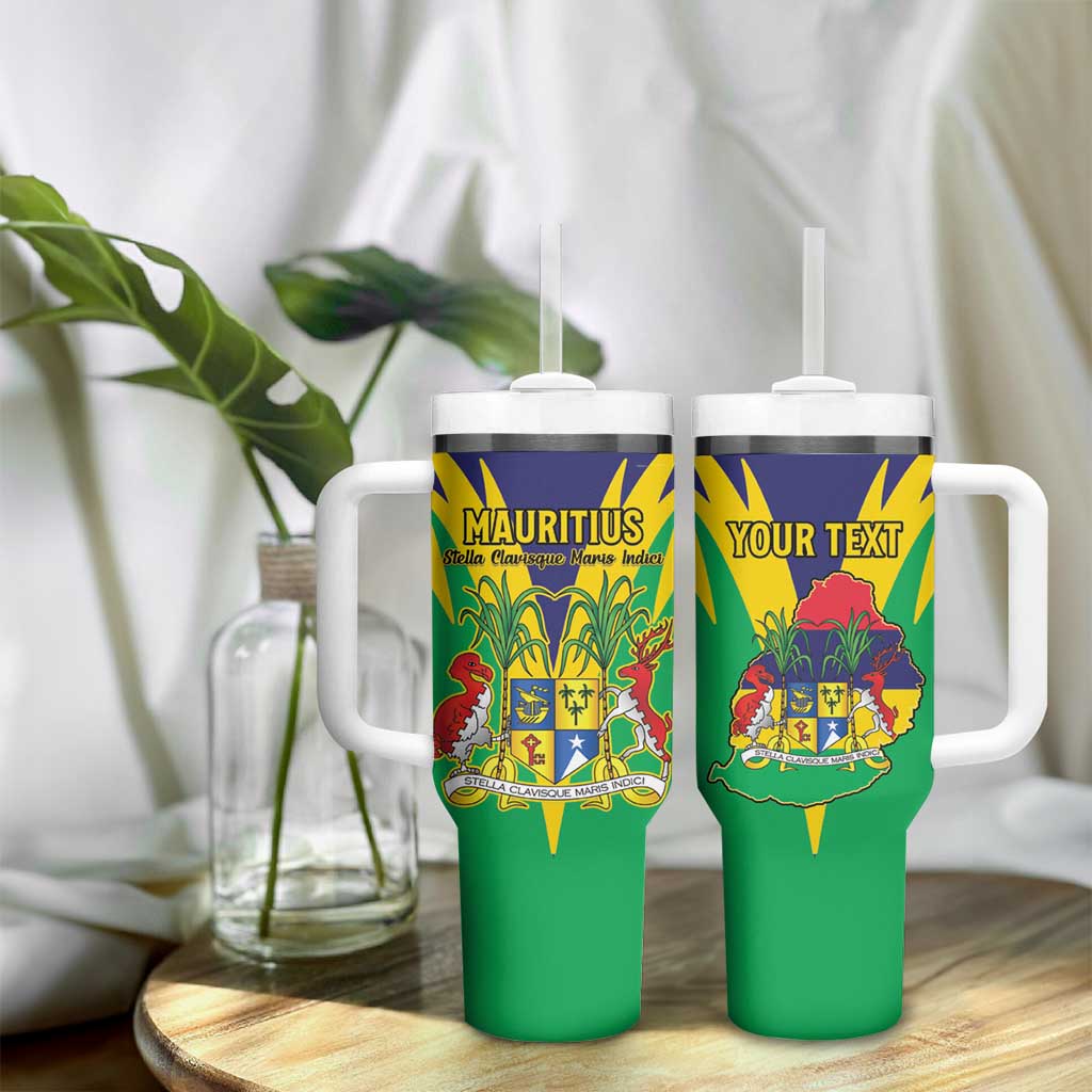 Personalised Republique de Maurice Tumbler With Handle Coat Of Arms Flag Style LT15