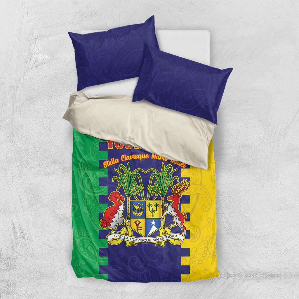 Personalised Republique de Maurice Bedding Set Stella Clavisque Maris Indici LT15
