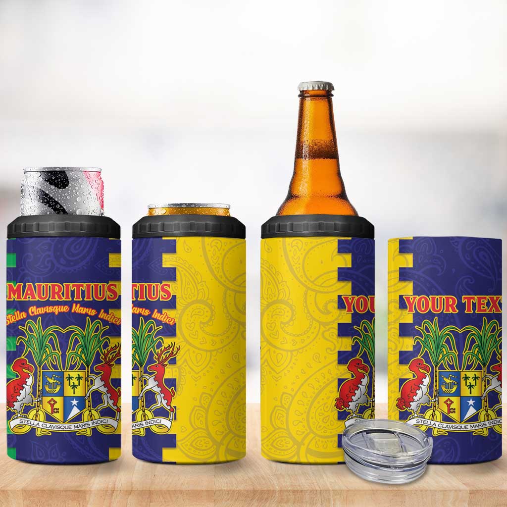 Personalised Republique de Maurice 4 in 1 Can Cooler Tumbler Stella Clavisque Maris Indici LT15