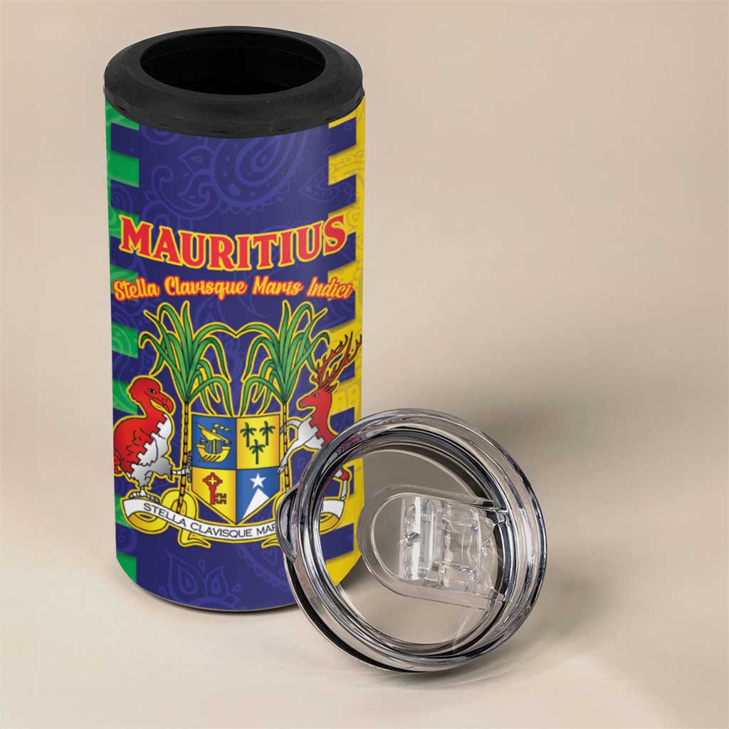 Personalised Republique de Maurice 4 in 1 Can Cooler Tumbler Stella Clavisque Maris Indici LT15