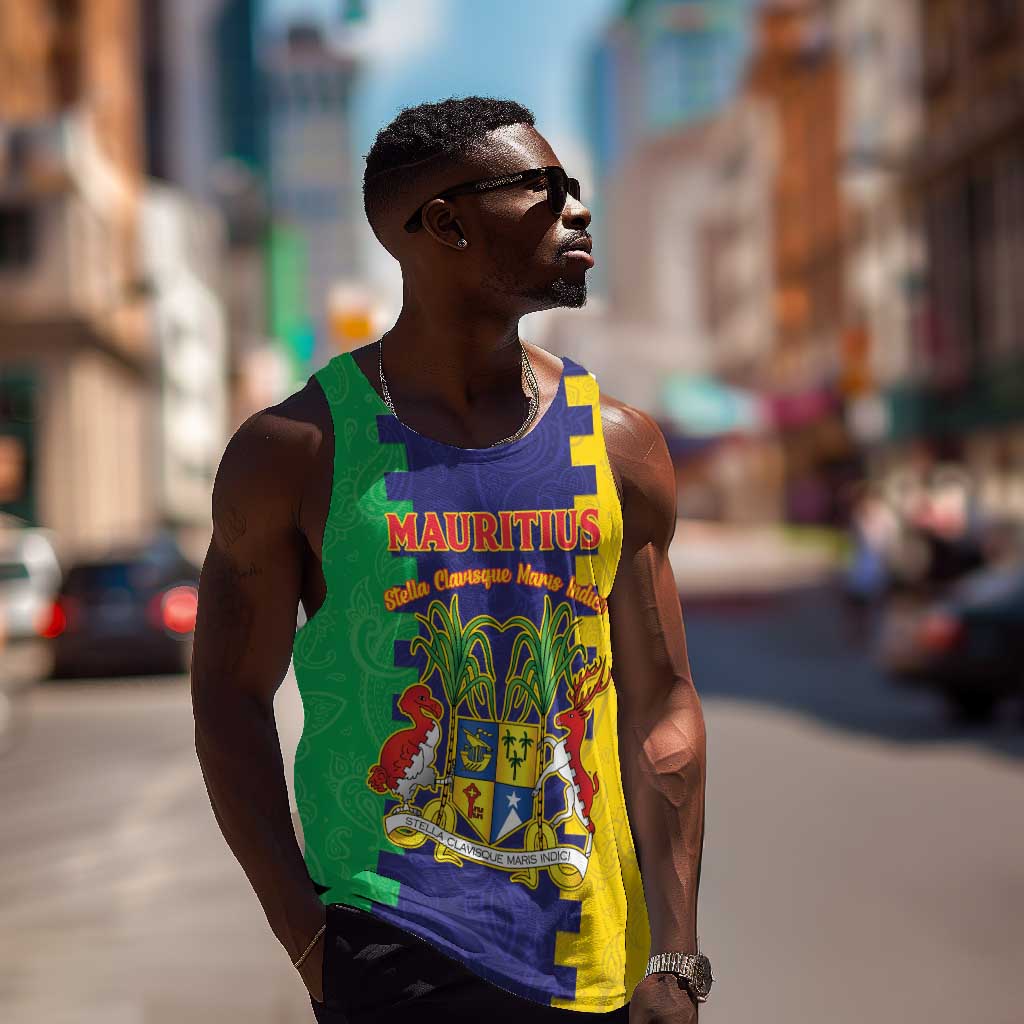 Personalised Republique de Maurice Men Tank Top Stella Clavisque Maris Indici LT15