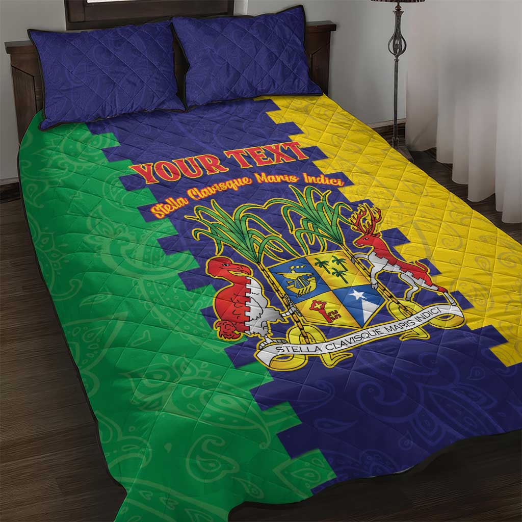 Personalised Republique de Maurice Quilt Bed Set Stella Clavisque Maris Indici LT15