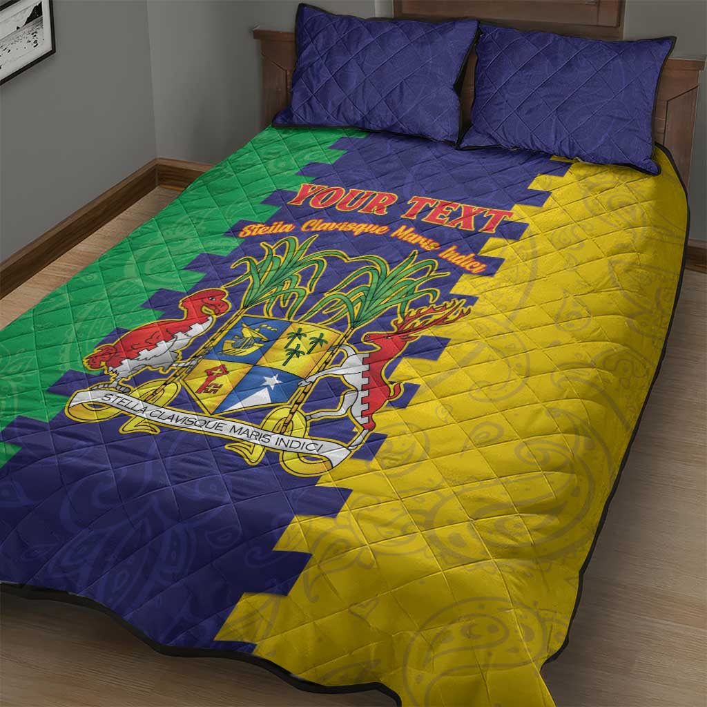 Personalised Republique de Maurice Quilt Bed Set Stella Clavisque Maris Indici LT15