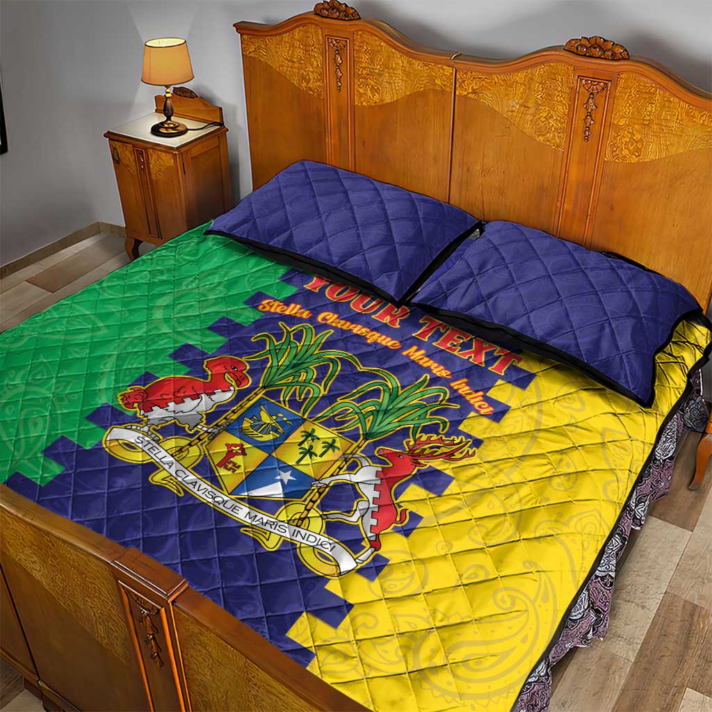 Personalised Republique de Maurice Quilt Bed Set Stella Clavisque Maris Indici LT15