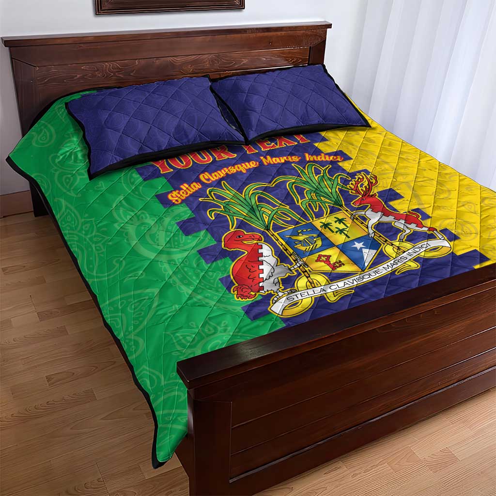 Personalised Republique de Maurice Quilt Bed Set Stella Clavisque Maris Indici LT15