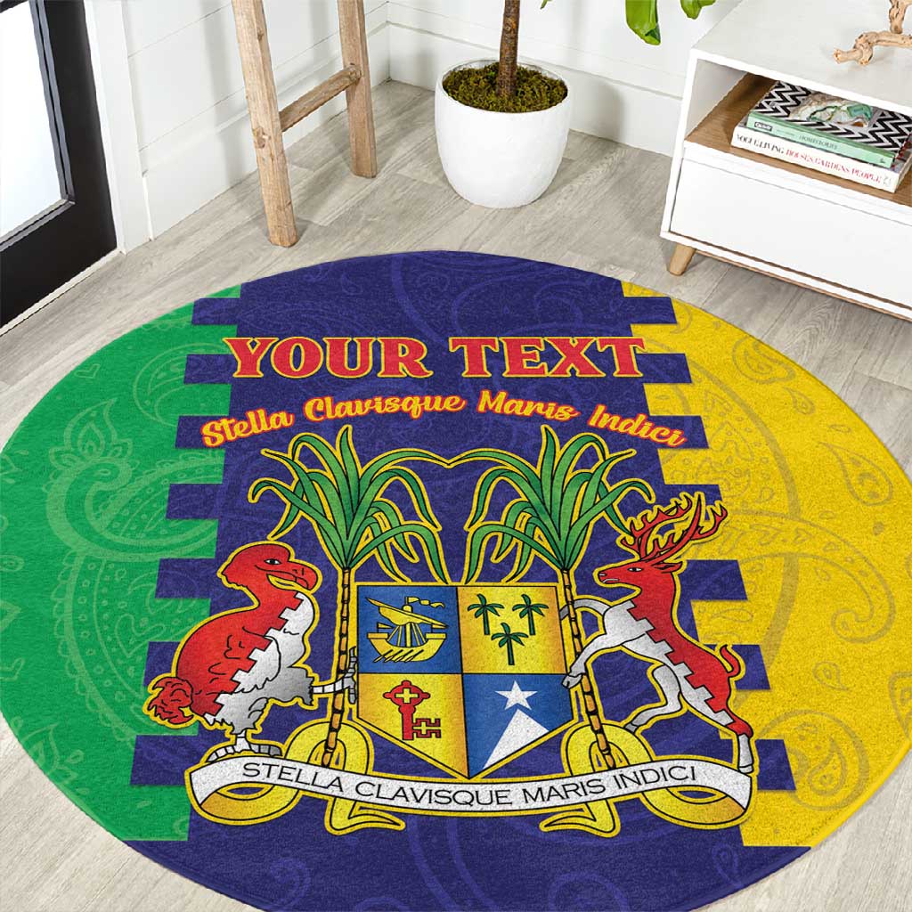 Personalised Republique de Maurice Round Carpet Stella Clavisque Maris Indici LT15
