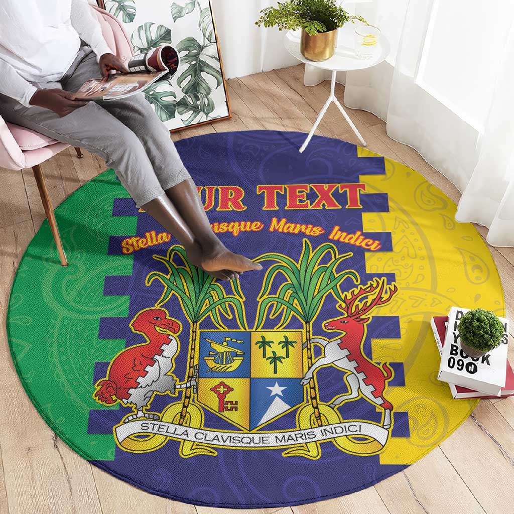 Personalised Republique de Maurice Round Carpet Stella Clavisque Maris Indici LT15