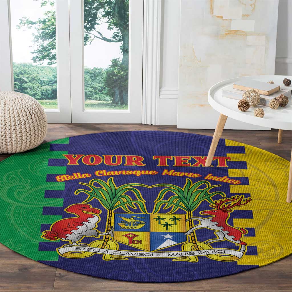 Personalised Republique de Maurice Round Carpet Stella Clavisque Maris Indici LT15