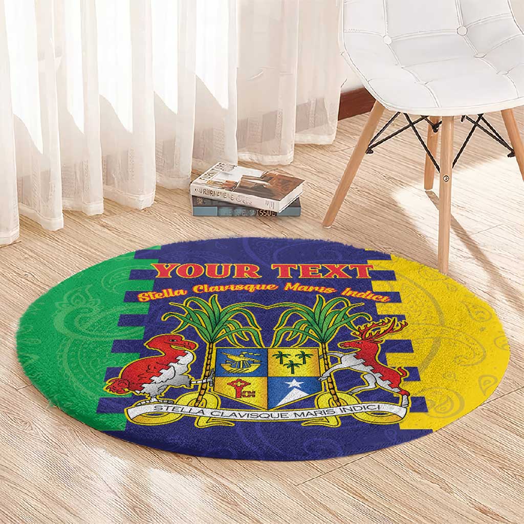 Personalised Republique de Maurice Round Carpet Stella Clavisque Maris Indici LT15