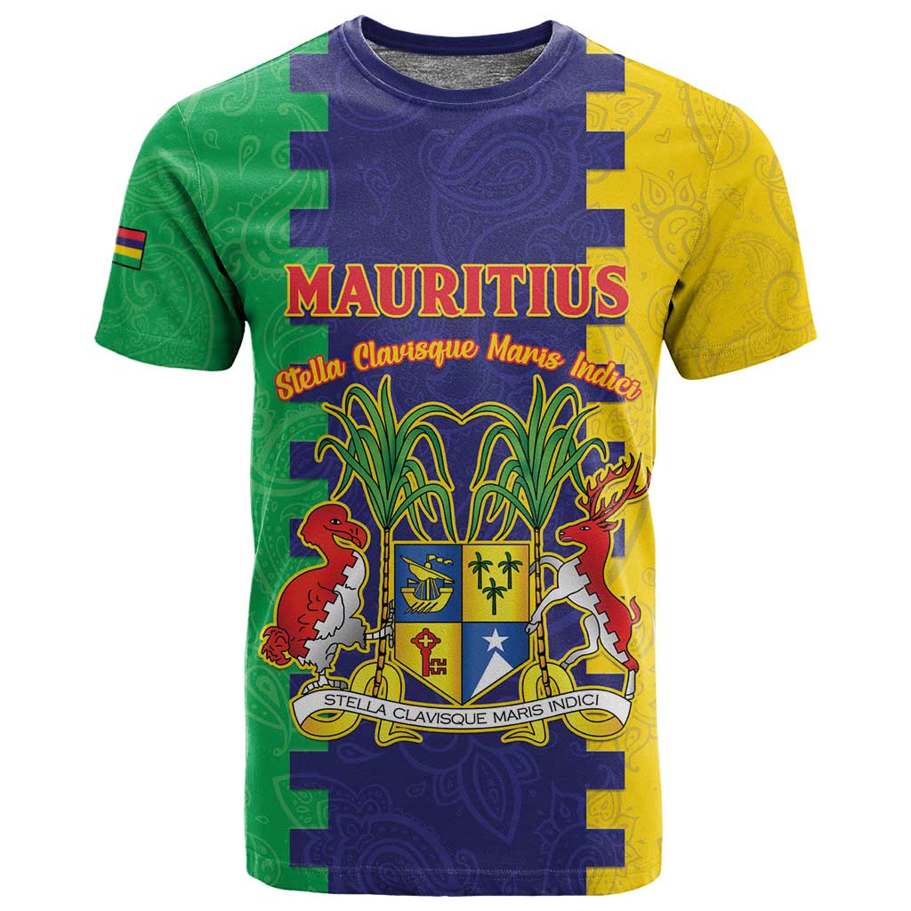 Personalised Republique de Maurice T shirt Stella Clavisque Maris Indici LT15