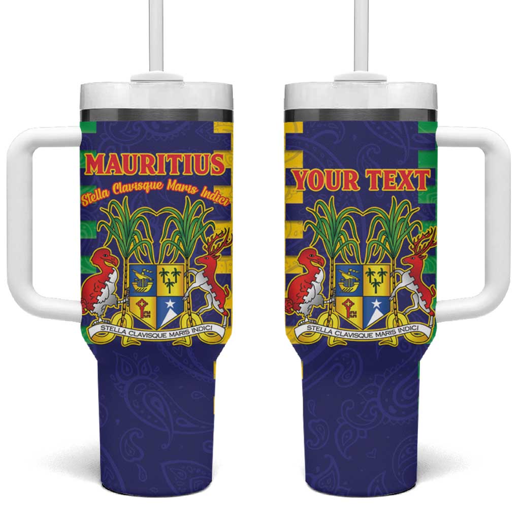 Personalised Republique de Maurice Tumbler With Handle Stella Clavisque Maris Indici LT15