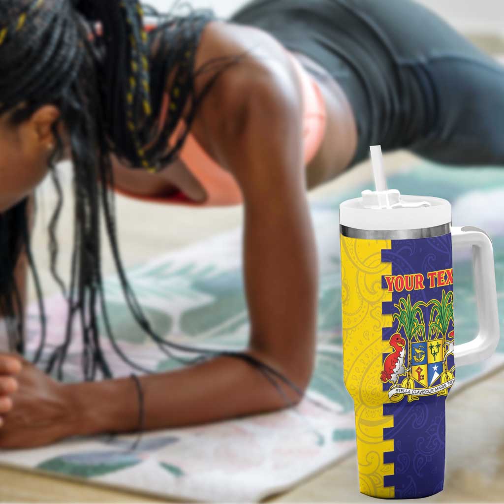 Personalised Republique de Maurice Tumbler With Handle Stella Clavisque Maris Indici LT15